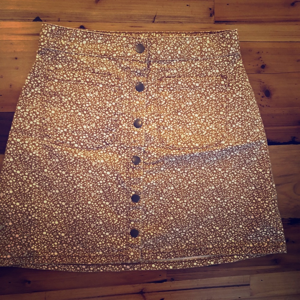 Kimchi Blue Button Down Mini Skirt